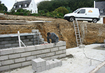 Réalisation des fondations à Plouray